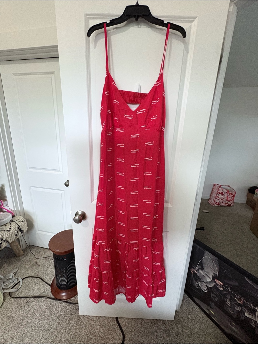 a new day Coral Red Spaghetti-Strap Maxi Dress